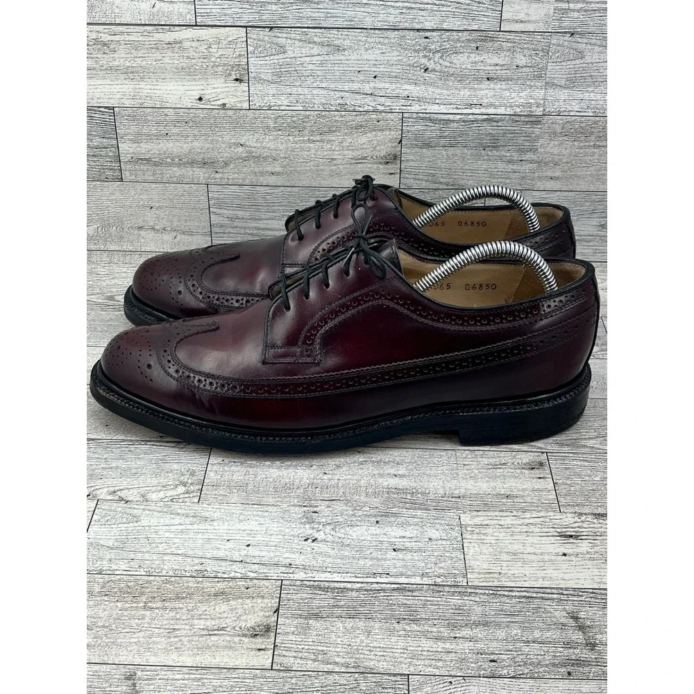 Murray's Shoes Burgundy Wingtip Oxford Dress Shoes Men's 9.5‎ Wide 111065